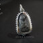 เลี่ยมกรอบเงินแท้ จับแว็กขอบเหลี่ยมเพิ่มไข่ปลารอบกรอบ (หูกระต่ายแบบพิเศษ) Sterling Silver 925 NSSV2809