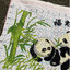 panda-1011 *พร้อมส่ง* ชุดปักครอสติช ลายคู่แพนด้า (ผ้า 11CTพิมพ์ลาย ปัก 3 เส้นเล็ก) ขนาด 38*28 ซม.ผ้าครอสติช 11CTพิมพ์ลายปักบนผ้า ไหมคอตตอน 11 สี ผังลาย เข็ม