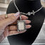 กรอบพระสไตล์หลุยส์ พร้อมพระ องค์สีขาว พิมพ์สมเด็จวัดปากน้ำ แท้ Sterling Silver925 NSSV948