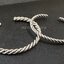 กำไลเกลียว ใหญ่ เงินแท้รมดำ Sterling Silver 925 NSBL2989