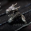 แหวนมังกรฝังนิล ตัวใหญ่ ตัวเรือนเงินแท้ Sterling Silver 925 NSRG2090