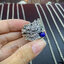 แหวนมังกรใหญ่จับหินลาพีส Sterling Silver 925 NSRG2888