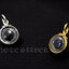 เลี่ยมผ่าหวาย ลูกอมมงคลไซส์เล็ก เนื้อเงิน Sterling Silver 925 - Gold 9K NSGD2677