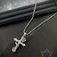 จี้เงินแท้ งูเลื้อยบนไม้กางเขน Sterling Silver 925 NSPD2422