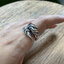แหวนเงินแท้ มังกรฟรีไซส์ ตัวเรือนตัน Sterling Silver 925 NSRG812
