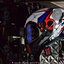 หมวกกันน็อค REAL รุ่น Falcon ลาย Robotech สี ขาว-น้ำเงิน