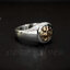 แหวนเงินเรียบฝังหน้ากาก เสือ หลวงพ่อเพี้ยน วัดเกริ่นกฐิน จ.ลพบุรี Sterling Silver 925 NSRG2715