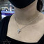 จี้กางเขนเงินแท้ฝังเพชรSterling Silver 925 NSPD3324