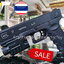 ปืนอัดลมพลาสติก Glock 17 ชักยิงทีล่ะนัด ลำกล้องยาว 7.5 นิ้ว หนัก 239 กรัม มีไฟฉายและเลเซอร์ ใช้ลูกกระสุนพลาสติก 6 มิล