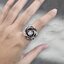 แหวนเงินแท้ กุหลาบใหญ่ฝังเพชร Sterling Silver 925 NSRG1154