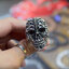 แหวนเงินแท้ กะโหลกฝังตานิล Sterling Silver 925 NSRG1359