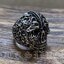 แหวนเงินแท้ กะโหลกฝังตานิล Sterling Silver 925 NSRG1359