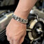 ข้อมือเงินแท้ลายเลสเรียบ ขนาดหน้ากว้าง 19 mm 8" Sterling Silver 925 NSBL2706