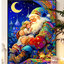 santa-1001 *สินค้าหมด* ชุดปักครอสติช ลายซานตาคลอส (ปักเต็มผืนผ้า ไม่มีเดินเส้น ผ้า11CTพิมพ์ลาย ปัก 3 เส้นเล็ก) ขนาด 50*63 ซม.ผ้าครอสติช 11CTพิมพ์ลายปักบนผ้า ไหมคอตตอน 42 สี ผังลาย เข็ม
