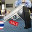 ปืนอัดลมเหล็ก FN Browning สีบอร์นเงิน ชักยิงทีล่ะนัด ลำกล้องยาว 6.2 นิ้ว ใช้ลูกกระสุนพลาสติก 6 มิล