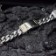 ข้อมือเงินแท้ ลายเลสเรียบ หน้ากล่อง 6.5" 19mm Sterling Silver 925 NSBL1737