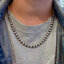 สร้อยคอ ลายบอลกลมรมดำ 5มิล Star of David T-Bar 23" Sterling Silver 925 NSNL546