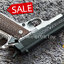 ปืนอัดลมเหล็ก Colt 1911 ขนาดเล็ก ชักยิงทีล่ะนัด สีทูโทน ลำกล้องยาว 6.5 นิ้ว นกสับได้ เซพตี้สไลน์ หนัก 371 กรัม ใช้ลูกกระสุนพลาสติก 6 มิล