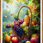 fruit-1017 *สินค้าหมด* ชุดปักครอสติช ลายตะกร้าผลไม้ (ปักเต็มผืนผ้า ไม่มีเดินเส้น ผ้า9CTพิมพ์ลาย ปัก 4 เส้นเล็ก) ขนาด 60*80 ซม.ผ้าครอสติช 9CTพิมพ์ลายปักบนผ้า+ไหมคอตตอน 65 สี+ผังลาย+เข็ม