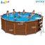 Intex 16ft 8in Wood-Grain Pool Set w/Cartr.-Saltwater System (5.08 x 1.24 m) No.54464