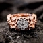 แหวนทองพิ้งโกลฝังเพชร 18K Pink/Rose Gold สไตล์บาโร้ค Baroque (ทรงใหญ่) NSPG1198