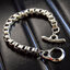 สร้อยข้อมือเงินแท้ลายกล่อง อิตาลี รมดำ Star of David T-Bar Sterling Silver 925 NSBL2587