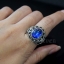 แหวนกอธิคฝังพลอยสีน้ำเงิน Sterling Silver 925 NSRG1637