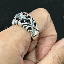 แหวนเงินแท้ กอธิคฝังเพชร CZ 7 mm Sterling Silver 925 NSRG1470