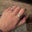 แหวนทองพิ้งโกลฝังเพชร 18K Rose Gold สไตล์บาโรค Baroque (ทรงเล็ก) NSPG1197