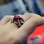 แหวนกรงเล็บมังกรฝังทับทิมแท้ เม็ดโต Sterling Silver 925 NSRG2324