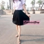 กระโปรงพลีท (จีบใหญ่) สีดำ