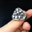 แหวนเงินแท้กะโหลก หน้าใหญ่ Sterling Silver 925 NSRG2199