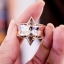 แหวนเงินแท้ ดาว 6 แฉกฝังเพชร ตัวเรือนรองลายฉลุ Cubic Zirconia with Star of David Sterling Silver .925 NSRG1065