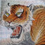 tiger-1104 *สินค้าหมด* ชุดปักครอสติช ลาย 5 เสือมงคล (ปักครั้งละ 3 เส้นเล็ก) ขนาดใหญ่ 141*77 ซม.ผ้าครอสติช 11CTพิมพ์ลายปักบนผ้า ไหมคอตตอน 58 สี ผังลาย เข็ม