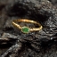 แหวนทองคำแท้ 9K Gold ฝังพลอยมรกตแท้ (มรกตพลอยเก่า) NSGD1684