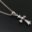 จี้เงินแท้กางเขน กะโหลกและกางเขนฝังนิล CROSS PENDANT 925 STERLING SILVER NSPD2217