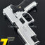 ปืนอัดลมพลาสติก Sig sauer p226 สีบอร์นเงิน ชักยิงทีล่ะนัด ลำกล้องยาว 8 นิ้ว หนัก 309 กรัม