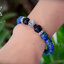 ข้อมือหินคริสโซโคลล่า และบีดหน้าสิงโตจีนมงคล ขนาด 10MM Sterling Silver 925 NSBL2483
