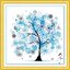 tree-1064 *พร้อมส่ง* ชุดปักครอสติช ลายต้นไม้ในฤดูหนาว (ไม่มีเดินเส้น) ขนาด 46*46 ซม.ผ้าครอสติช 11CTพิมพ์ลายปักบนผ้า ไหมคอตตอน 16 สี ผังลาย เข็ม
