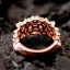 แหวนทองพิ้งโกลฝังเพชร 18K Pink/Rose Gold สไตล์บาโร้ค Baroque (ทรงใหญ่) NSPG1198