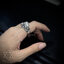 แหวนเงินแท้ ทรงปลาคาร์ฟคู่ ฝังตาเพชร Sterling Silver 925 NSRG1819