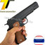 ปืนอัดลมเหล็ก ชักยิงทีล่ะนัด Colt 1911 ลำกล้องยาว 7.5 นิ้ว หนัก 491 กรัม ใช้ลูกกระสุนพลาสติก 6 มิล