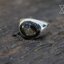 แหวนเงินเรียบ ฝังแบล็คสตาร์บางกะจะจันทบุรี Sterling Silver 925 NSRG2698