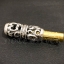 ตะกรุดหลวงพ่อเปิ่นใส่ในปลอกตะกรุดเงินแท้ ร้อยหินนิลดำเงาสวยๆ ขนาดหิน 10 mm NSSV2477