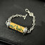 สร้อยข้อมือเงินแท้ลายวัชระไซส์mนำมาเข้าตะกรุดSterling Silver 925 NSSV3320