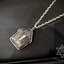 เลี่ยมกรอบผ่าหวาย พร้อมพาสติกกันน้ำ Sterling Silver 925 NSSV3254