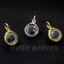 เลี่ยมผ่าหวาย ลูกอมมงคลไซส์เล็ก เนื้อเงิน Sterling Silver 925 - Gold 9K NSGD2677