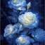 rose-1116 *สินค้าหมด* ชุดปักครอสติช ลายกุหลาบราตรี (ปักเต็มผืนผ้า ไม่มีเดินเส้น ผ้า9CTพิมพ์ลาย มีประกาย ปักครั้งละ 4 เส้นเล็ก) ขนาด 65*85 ซม.ผ้าครอสติช 9CTพิมพ์ลายปักบนผ้า ไหมคอตตอน 36 สี ผังลาย เข็ม