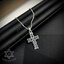 จี้เงินแท้ ไม้กางเขนครอส ถักสานแบน Sterling Silver 925 NSPD3266