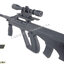 ปืนอัดลมพลาสติก Steyr Aug ยาว 60 เซนติเมตร หนัก 321 กรัม ชักยิงทีล่ะนัด ใช้กระสุนพลาสติกขนาด 6mm